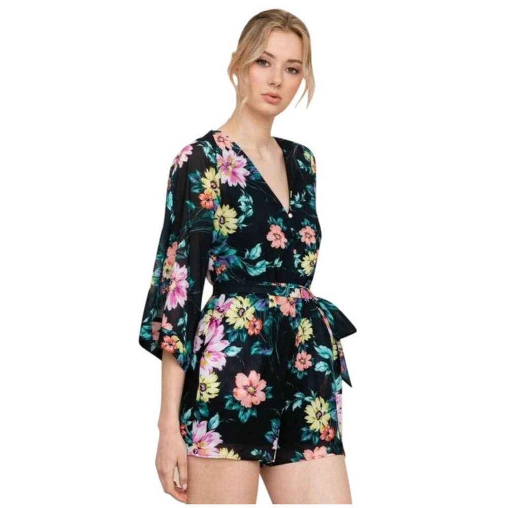Yumi Kim floral lotus romper XL NWT long sleeve romper kimono playsuit resort